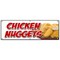 Signmission CHICKEN NUGGETS BANNER SIGN fried nuggets fingers tenders food white B-72 Chicken Nuggets - alternate 1